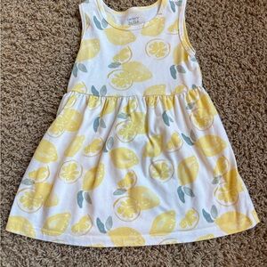 Carter's Lemon Print Dress in Yellow and White